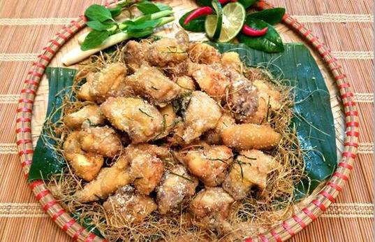 Gà đồi rang muối